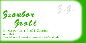 zsombor groll business card